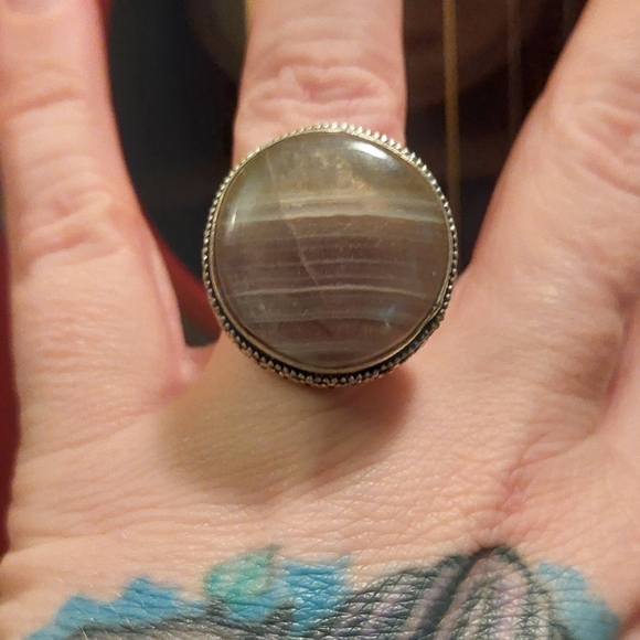 Circle Fluorite Ring Size 8.25 - Picture 2 of 5